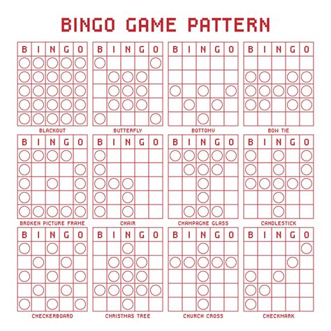 types of bingo patterns